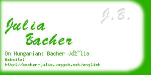 julia bacher business card